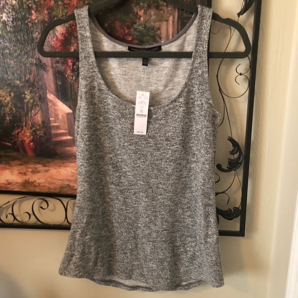 White house black market sparkle tank top xs